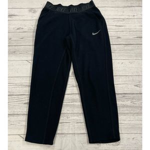 📦 NEW Womens Small NIKE Dri Fit Cropped Sweatpants Black Yoga Pants 904462-010